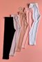 Cotton |   5-Piece Set of Pink, Powder Pink, Black, White, and Lilac Colored Breathable Girls' Long Leggings - 4