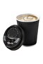 100Pcs 12oz Ripple Coffee Cups with Lids Disposable Cups for Takeaway Coffee, Tea or Hot Drinks -Black - 4