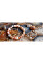 Handmade Agate Round Natural Stone Flexible Bracelet - 2