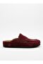 Unisex Sk450-Sue Genuine Leather Burgundy Suede Closed Toe Orthopedic Sabo Slippers - 2