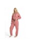 Women's Crop Tracksuit Set 100% Cotton Three Thread Ribbed - 2