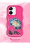 Vivo Y36 4g Compatible Case Camera Protector Red Silicone Couple Phone Case Floral Pattern - 2