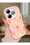 Infinix Smart 8 Compatible Case Camera Protector Pink Silicone Couple Phone Case Cover Floral Pattern