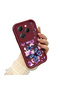 Infinix Hot 40/40 Pro Compatible Case Camera Protector Burgundy Silicone Couple Phone Case Butterfly Pattern - 3