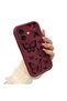 iPhone 17 Compatible Case Camera Protector Burgundy Silicone Couple Phone Case Butterfly Pattern - 2