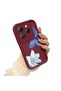 Infinix Hot 40/40 Pro Compatible Case Camera Protector Burgundy Silicone Couple Phone Case Floral Pattern - 3
