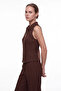 Zippered Sleeveless Fit Blouse Pants Set - 4