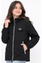 Boys/Girls Nova Fabric Hooded Zipper Closure Lined Zipper Pocket Black Color Seasonal Coat - 5