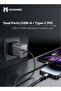 20W Dual Port USB-C PD & USB-A Fast Wall Charger - Grey - 2