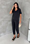 Urban Ease Women's V-Neck Relaxed Fit Two-Piece Set