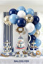 Sailor Themed Navy Blue White Gold Confetti 20-Piece Birthday Balloon Set 11 Inch - 3