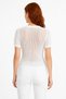 Women's White Knitwear Short Sleeve T-Shirt - 2
