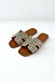Beige Stone Flat Women's Slippers Gd102 - 2