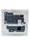 Single Gang Switched Wall Socket, 13A, 1 Gang, White, UK Standard Plug Outlet with ON/OFF Switches (Single Gang) - 4