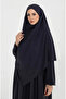 3 Piece Souffle Veiled Robe Dress Set - Kdm5003 Navy Blue - 5