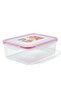 Clear Plastic Food Storage Containers Set of 3, Rectangular, Airtight Locking Lids, Kitchen Organiser - 3