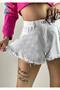 Trend Special Washing Effect Tassel Detail Super Baggy Wide-Leg Denim Jean Shorts - 6
