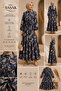 Moda Başak Summer Patterned Mango Fabric Comfortable Fit Dress - 4