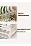 2-layer metal dishwashing rack, foldable dishwashing rack with drip tray, no installation required, multifunctional storage on kitchen countertop with drainage board - 6