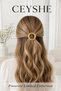 Pinterest Large Ring Imported Shiny Gold Gold Plated Round Metal Clip Hairpin - 5