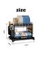 2-Tier Dish Drying Rack, Stainless Steel Dish Rack with Cutlery Utensil Holders for Kitchen, Organization and Storage - 7