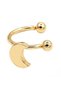 Ear cuff earring, crescent moon pattern, very small and delicate