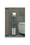 Black Toilet Paper Holder with Stand and Spare Container - 4