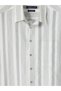 Vizyon New Season Green Standard Fit Striped Men's Shirt - 6