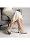 (Wiesse) Women's Evening Dress Shoes with Pearl Stone Detail and Closed-Toe Heels - 5