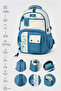 Unisex School Backpack with Laptop Compartment and Accessories for Primary School - Middle School - High School - 4