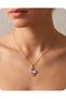 316L Anti-Tarnish Steel Moon and Butterfly Sparkle Detailed Gold Necklace Stylish & Elegant - 2