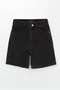 Yüksel Bel Standard Fit Black Women's Shorts - 2