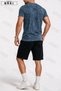 Limited Edition Printed Oversized Unisex T-Shirt & Black Shorts Set - 2