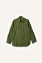 100% Cotton Regular Fit Brode Floral Embroidered Green Beach Shirt H0879Ax26Sm - 6