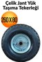 260 X 80 mm Steel Wheel with Valve and Ball Bearing Air Duplex Hand Truck Load-Carrying Caster Wheel Scaffold Caster Wheel Transport Cart Caster Wheel - 3