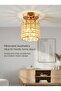 SageLiving Modern Gold Crystal Chandelier | Luxury Mini LED Ceiling Light for Majlis, Bedroom & Hallway | Elegant Flush Mount Design, K9 Crystal, E27/E26 Compatible (Circle Gold) - 8