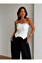 كورسيه أبيض مطرز برباط خلفي - 71827 - 2