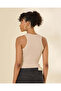 Women Taupe Ribbed Vest - 3