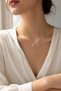 Women's Gold Color Zircon Stone Minimal Necklace - 4