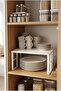 2-Piece Metal Cabinet Organizer Shelf Kitchen-Cabinet Plate-Cup Organizer Shelf Riser - 4