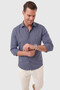 Navy Blue 100% Cotton Relaxed Fit Men's Shirt – Summer Breathable Modern Shirt 2602611 - 4