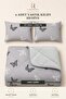 Double Welsoft Quilt Set 195X215 cm |   2 Pieces of 50X70 cm Pillowcases as a Gift, Double-Sided - 4