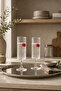 2-Piece Footed Flute Glass Coffee Side Glass Presentation Serving Soft Drink Glass 150 ml