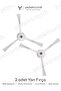 Roborock Q7 Max / Q7 Max Plus Compatible 3-Blade 2-Piece Side Brush White |   High Quality - 7
