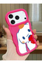iPhone 17 Pro Max Compatible Case with Camera Protector Red Silicone Couple Phone Case Stripe Pattern