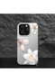 iPhone 12 Pro Max Compatible Silicone Edge Hard Back Case Couple Phone Case with Floral Pattern - 5