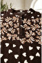 Viscose Fabric Heart Patterned Hijab Dress 0337-04 Brown - 4