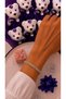 Women's Gold Detailed Silver Color Square Zircon Stone Bracelet – Premium Elegance