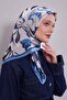 وشاح كريستال بنمط زهرة التوليب الزرقاء