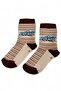 Boy's Brown 3-4 Years Old Set of 5 Socks with Striped Car Figures - 4